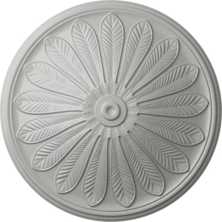 Ekena Millwork Brontes Ceiling Medallion (Fits Canopies up to 3 5/8"), Hand-Painted Frost, 25 1/2"OD x 5 1/2"P CM25BRFRF